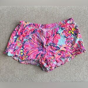 Lilly Pulitzer Pink and Blue Floral Shorts